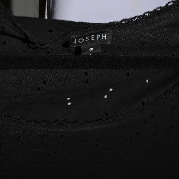 Joseph Black Casual Top Eyelets Size 3 minimalist - Picture 7 of 14